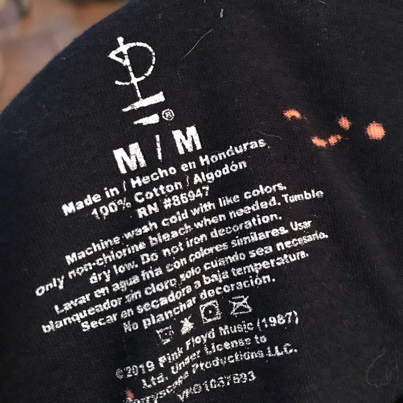 Pink Floyd Cotton bleached concert t shirt short sleeve crewneck oversized - Picture 5 of 5